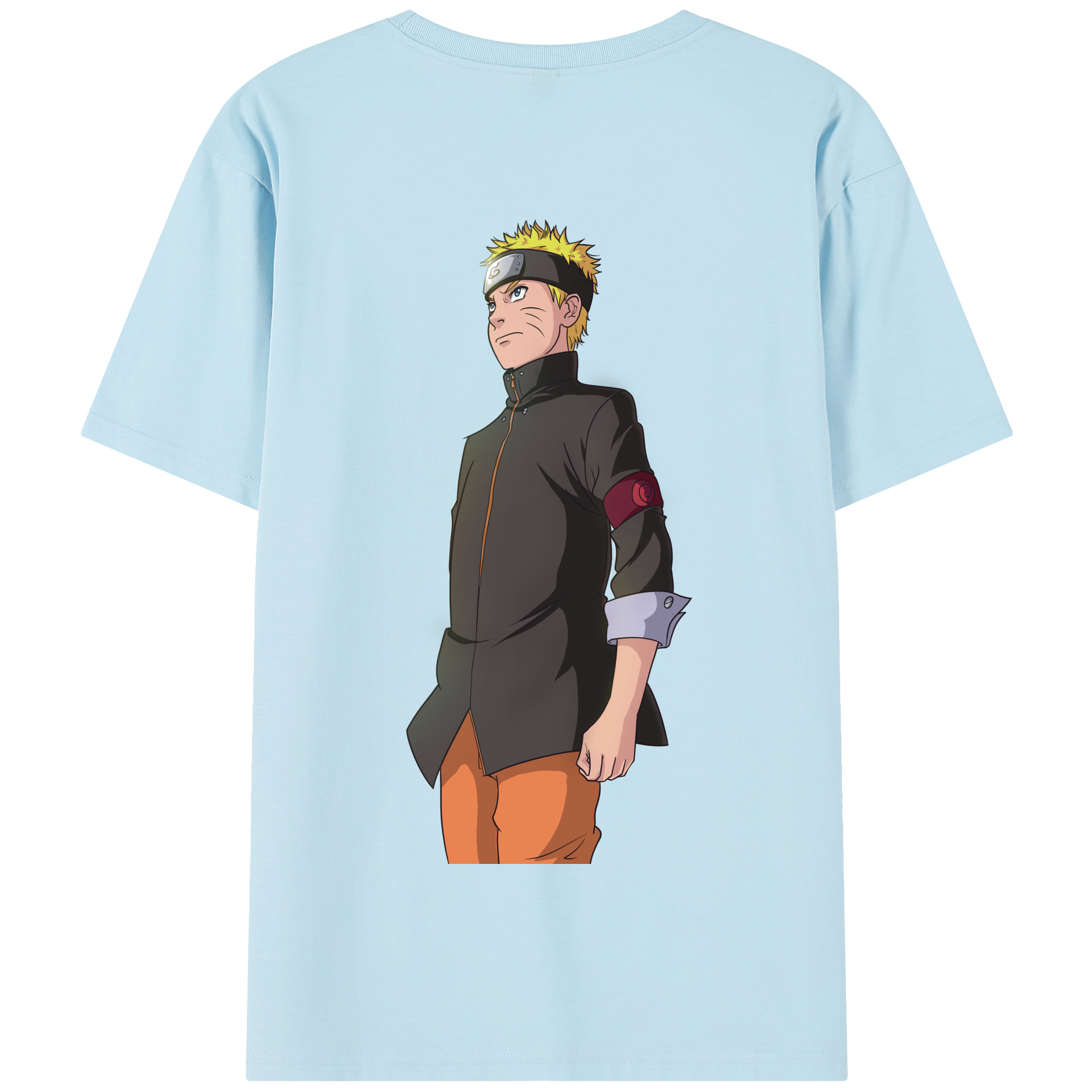 （画像用） NARUTO -ナルト- うずまき ナルト Uzumaki Naruto 綿100％半袖Tシャツ（背面プリント）